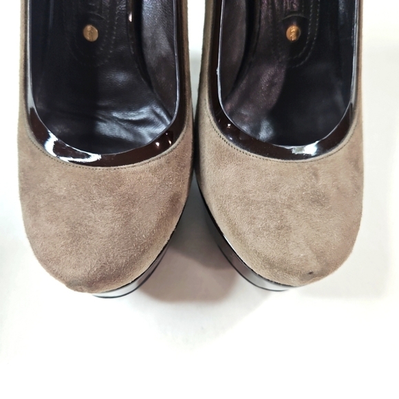 Gianmarco Lorenzi Brown Suede Platform Heels Size 37 - Picture 4 of 8